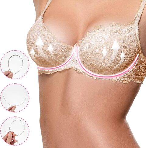 12Pairs Underwire Carbon Steel Bra Underwire Replacement Metal Bra Wire Bras Supporters Sewing Supplies for A Cup B Cup C Cup (Silver) in Kuwait