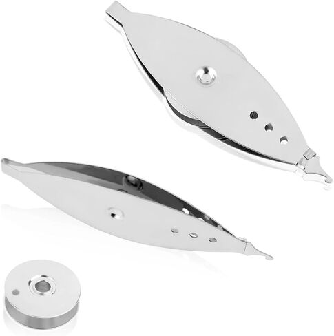 3pcs Needle Shuttles for Beginners with Bobbin, Premium Metal Tatting Shuttle Household Knitting Sewing Accessories for Vintage Lace Making & DIY Craft Projects in Kuwait