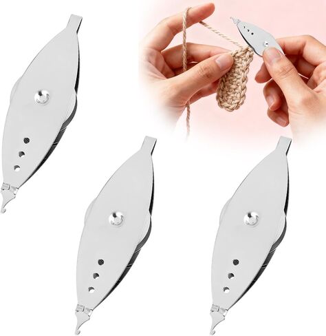 3pcs Needle Shuttles for Beginners with Bobbin, Premium Metal Tatting Shuttle Household Knitting Sewing Accessories for Vintage Lace Making & DIY Craft Projects in Kuwait