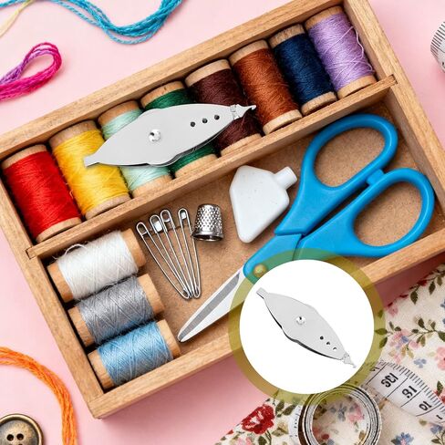 3pcs Needle Shuttles for Beginners with Bobbin, Premium Metal Tatting Shuttle Household Knitting Sewing Accessories for Vintage Lace Making & DIY Craft Projects in Kuwait