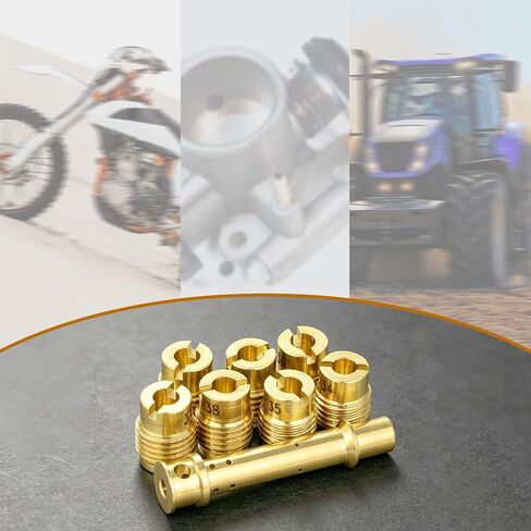 طقم نفاث مكربن ​​7 قطع متوافق مع Predator 212cc GX160 GX200، نفاثات نحاسية رئيسية وأنبوب مستحلب طقم نفاثة مكربن ​​أداء لمحركات استنساخ 196cc-212cc للدراجات الصغيرة وعربات النقل in Kuwait
