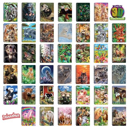 Deluxebase 3D LiveLife Jotter - Red Pandas from Spiral Bound A6 5.5x4in Small Notebook with 80 Plain Recycled Pages. Pocket Sized Animal Notepad, Journal or Drawing Book with Cute Cover in Kuwait