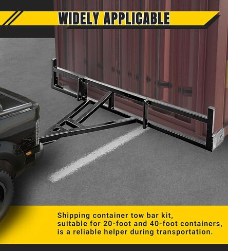 Professional Shipping Container Tow Bar Kit for 20'/40' Containers, Constructed from High-Strength Manganese Steel Rated for 14,000 Lbs, Split-Design for Easy Storage Suitable for Truck Towing in Kuwait