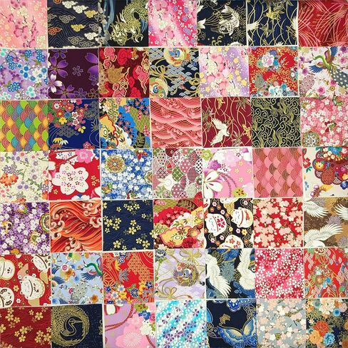 50 Pack 4x4 Inch 100% Cotton Twill Fabric Squares - DIY Quilting Patchwork Supplies for Cushions, Crafts & Sewing Projects, Assorted Prints or Solids in Kuwait