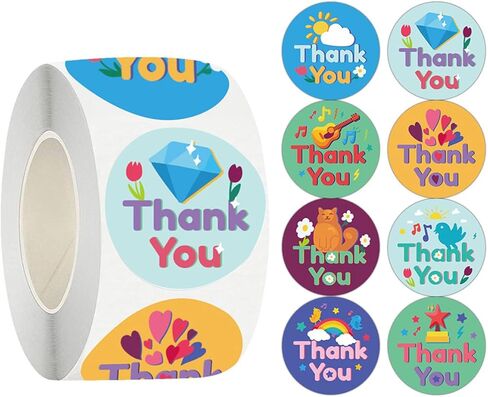 500 PCS Happy Birthday Roll Stickers, 8 Styles Waterproof Vinyl Birthday Party Decals for Gift Wrapping, Envelope Decor, Trendy Stickers for Teens, Adults, Boys and Girls(Birthday) in Saudi Arabia