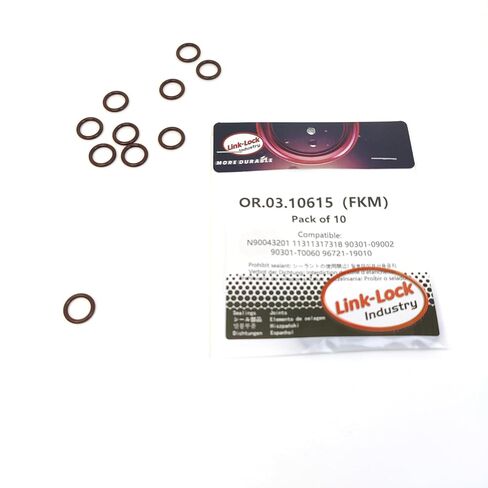 10PCS OR.03.10615 FKM Viton Sealing O-Ring Kit of Cylinder Head locating Bolt N90043201 11311317318 90301-09002 90301-T0060 96721-19010 for Audi for BMW for Toyota in Kuwait