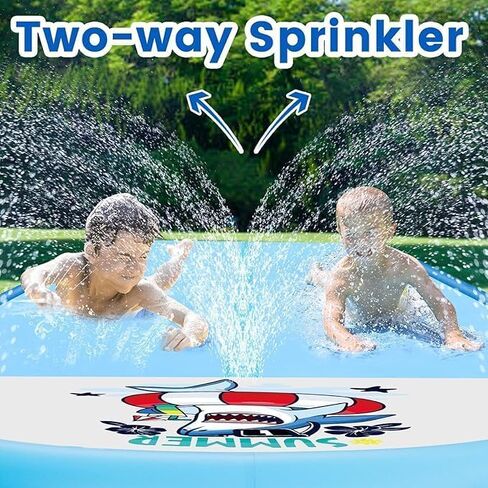 30ft Slip Splash and Slide, Heavy Duty Lawn Water Slide, Extra Long Slip Water Slides with 2 Bodyboards for Kids Adults Summer Toy with Sprinkler, Sports Outdoor Garden Backyard in Kuwait