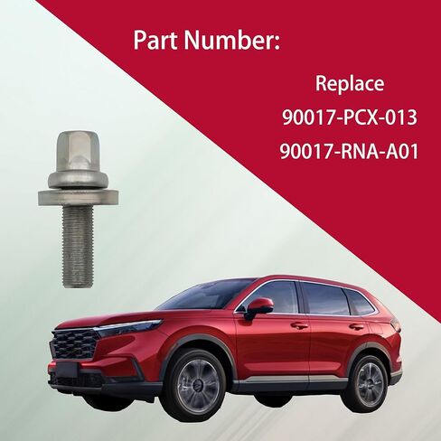 مسمار بكرة وغسالة متوافق مع Honda Accord 2003-2024 CRV CR-V 2002-2024 Civic 2002-2023 Element 2003-2011 يستبدل 90017-PCX-013 in Kuwait