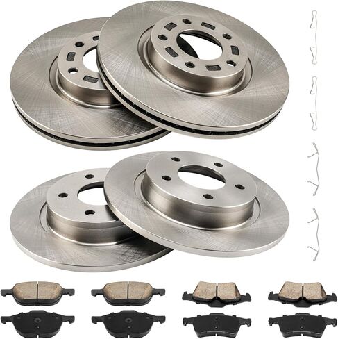 KAX 11.81" Front & 11.02" Rear Rotors and Pads Kit For Mazda 3 2006-2009 2.3L, 2010-2013 2.5L, 2004-2005 in Kuwait