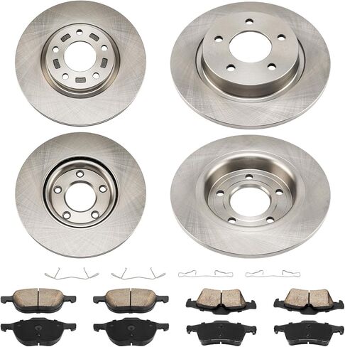 KAX 11.81" Front & 11.02" Rear Rotors and Pads Kit For Mazda 3 2006-2009 2.3L, 2010-2013 2.5L, 2004-2005 in Kuwait