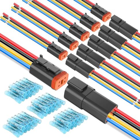 مجموعة موصلات Nilight 6 PIN DT 3 مجموعات مقاس 16 اتصالات صلبة مقاومة للماء طرف أنثى ذكر لـ 14-20 AWG DT سلسلة موصلات سيارة شاحنة دراجة نارية مركبات الطرق الوعرة قارب in Kuwait