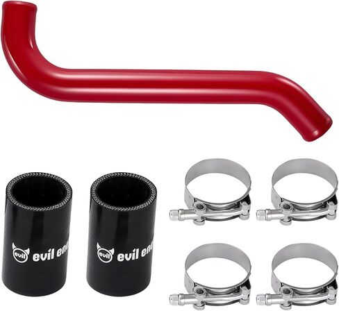EVIL ENERGY Upper Coolant Hose Kit for 2017-2019 L5P Duramax 6.6L, Aluminum Upper Radiator Coolant Hose Replacement Upgrade for Silverado/Sierra 2500HD 3500HD, 5-Ply Silicone Couplers & T-Bolt Clamps in Kuwait
