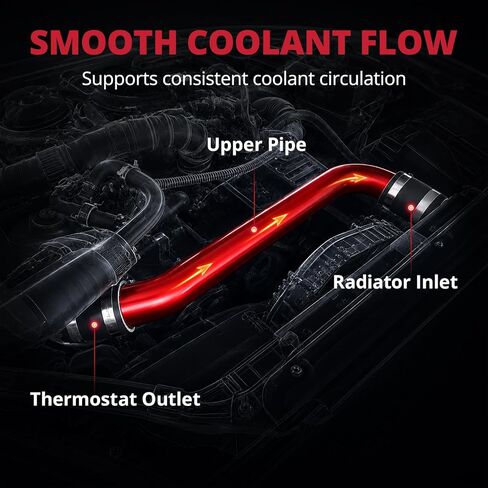 EVIL ENERGY Upper Coolant Hose Kit for 2017-2019 L5P Duramax 6.6L, Aluminum Upper Radiator Coolant Hose Replacement Upgrade for Silverado/Sierra 2500HD 3500HD, 5-Ply Silicone Couplers & T-Bolt Clamps in Kuwait