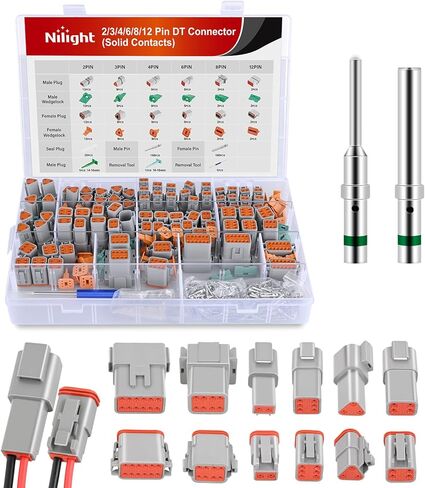 مجموعة موصلات Nilight 6 PIN DT 3 مجموعات مقاس 16 اتصالات صلبة مقاومة للماء طرف أنثى ذكر لـ 14-20 AWG DT سلسلة موصلات سيارة شاحنة دراجة نارية مركبات الطرق الوعرة قارب in Kuwait
