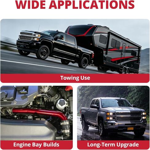 طقم خرطوم المبرد العلوي من EVIL ENERGY لـ 2019-2024 6.7L Cummins Standard Output، ترقية استبدال خرطوم المبرد العلوي من الألومنيوم لـ Ram 2500/3500، وصلات سيليكون 5 طبقات ومشابك T-Bolt in Kuwait