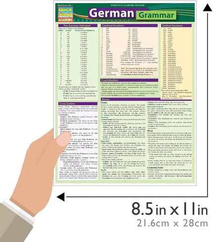 German Grammar: QuickStudy Laminated Reference Guide (QuickStudy Academic) in Kuwait