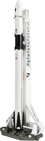 QIYUMOKE 1/200 مجموعة نماذج صاروخ المركبة الفضائية المتوافقة مع صواريخ Spacex Falcon 9 النموذجية لنماذج Adlut NASA الثابتة للمركبة الفضائية هدية لعشاق الفضاء أو شاشة سطح المكتب (11.5 بوصة ارتفاع) in Kuwait