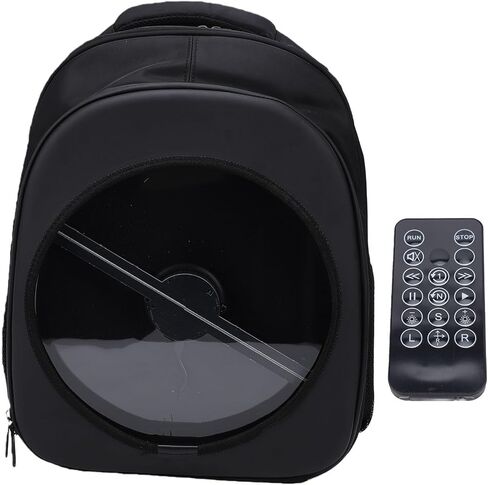 GOWENIC 3D Hologram Fan LED Backpack, 1080 x 448 Holographic Projector Advertising Bag with Remote Control, for Business Party Trade Show in Kuwait