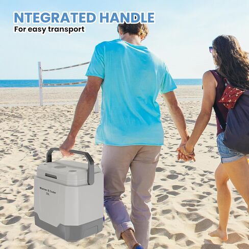 Garvee 35QT Electric Cooler and Warmer, Plug In Cooler with 12V & AC Power, Portable Car Refrigerator for Car & Home, Travel Cooler with Automatic Locking Handle for Camping & Road Trips in Kuwait