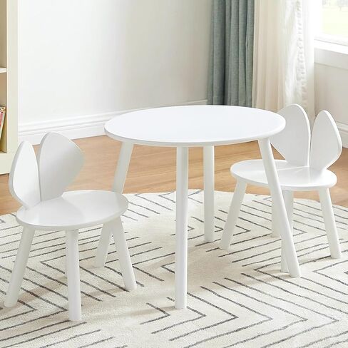 VECELO Kids Folding Activity Table and Chair Set, with Ultra Soft Padded Cushion, 3 Piece, Black in Saudi Arabia