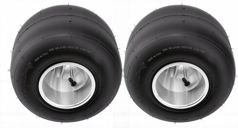 banapoy TubelessSlickTire, 2Pcs 5Inch 11x7.10-5 Rubber 4 Ply 3 Bolt Fixation Racing Drift Tire Replacement with Aluminum Alloy Rim for Cart Quad Drifting Bikes, Wheel Assembly in Kuwait