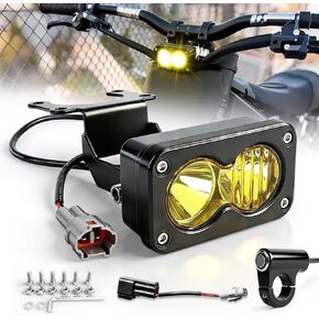 BraveWAY Motorcycle Headlight Upgrade Kit 3 Inch 3000K Amber Motorcycle Lights with Mount Bracket Spot Flood Combo Beam Dirtbike Headlight Plug and Play for Sur-Ron Segway X260 Talaria Sting MX4 MX5 in Saudi Arabia