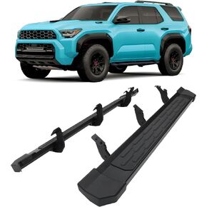 لوحات الجري مناسبة لسيارة Toyota 4Runner 2025 2026، قضبان Nerf شديدة التحمل بوزن 500 رطل لسهولة الدخول والحماية الخارجية، خطوات جانبية من الألومنيوم الأسود مع لمسة نهائية مطلية بالمسحوق in Kuwait