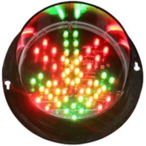 Style Traffic Lamp, Red Cross Green Arrow Traffic Light, PC Waterproof LED,Stop Decor,DC12V, DC24V, 125 Mm (5 Inches) for Garage, Road, Dock, Decoration and More.(Model 12V) in Kuwait