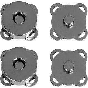 Magnetic Snaps Buttons Plum Magnetic Snap Closures for Purses Bags Clothes Handbags Scrapbooking,Magnetic Purse Closure Fasteners,Sewing on Magnetic Snaps for DIY Craft (15mm) (Silver) in Saudi Arabia