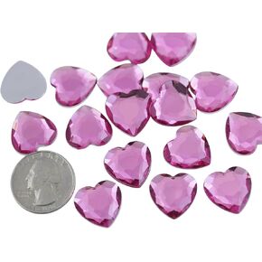 Allstarco 18mm Red Ruby H103 Flat Back Heart Acrylic Rhinestones Plastic Gems Plastic Costume Jewels Embelishmentse - 30 Pieces in Kuwait