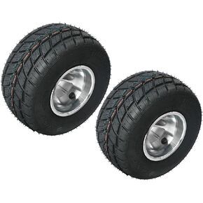 10x4.50-5 Rain Tires with Aluminum Rims – 3 Lug Design for Go Karts, ATVs, UTVs, Drift Trikes, Golf Carts – 2 Pack in Kuwait
