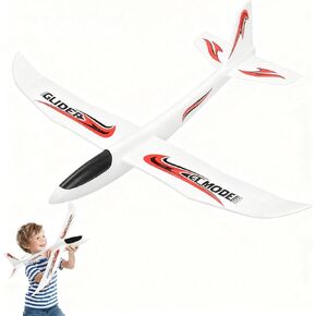 NUOBESTY Airplane Toy, 39" Large Throwing Glider Plane 2 Flight Modes Foam Glider Airplane for Kids Flying Plane Toys for Boys, Girls to Play Outdoors, Party Favors in Kuwait