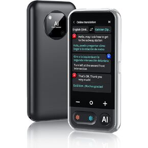 Language Translator Device No WiFi Needed, 2026 Upgraded AI Translator Support ChatGPT,150+ Languages Instant translator Support Offline/Recording/Photo/Voice Translation Real Time for Travel Business in Saudi Arabia