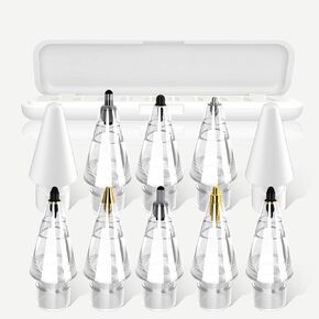 10 عبوات من نصائح بديلة مطورة لقلم Apple Pencil Pro/USB-C/الجيل الثاني/الجيل الأول من سن قلم Apple للرسم والرسم وتدوين الملاحظات وطرف قلم Apple للمصورين والفنانين والكتاب in Kuwait
