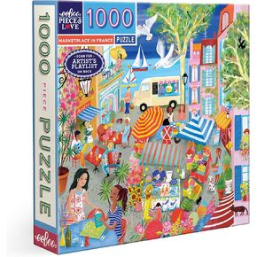 eeBoo: Piece and Love London Life 1000 Piece Square Adult Jigsaw Puzzle, Puzzle for Adults and Families, Glossy, Sturdy Pieces and Minimal Puzzle Dust in Kuwait