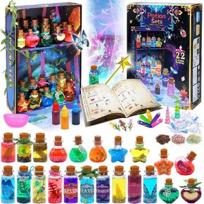 Aimiffy Kids Potions Making Kit Girl - 22Pcs Fairy Magic Craft Kit Magic for Girls, Mystery Potions Craft Kit, Christmas Decorations Birthday Gifts for Age 6 7 8 9 10+ Year Old Girls in Saudi Arabia