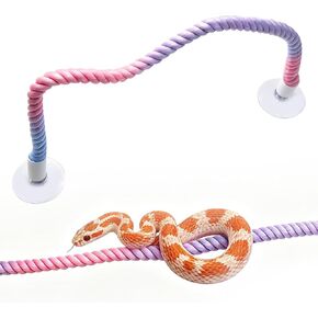 Pink Snake Enrichment Climbing Rope, Ball Python Tank Climbing Accessories with Strong Suction Cups, Flexible Wire Core, Snake Enclosure Accessories for Ball Python, Corn, Lizard in Kuwait