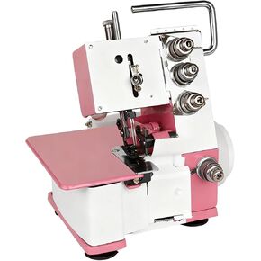 Electric Overlock Sewing Machine, 1200RPM Heavy Duty Sewing Machine with LED Light, Overlocker & Stitching Machine for Adults (Pink) in Kuwait