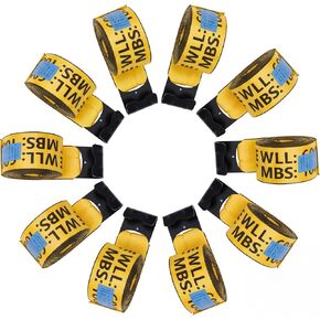 10 Pack Heavy Duty 4 in x 30 ft Winch Straps with Flat Hooks, 6,000 Lbs WLL / 18,000 Lbs Break Strength, Flatbed Straps Truck Tie Downs for Flatbed Trailers, Cargo Straps, Tree Saver, Yellow in Kuwait