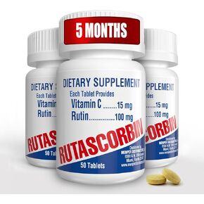 RUTASCORBIN, Vitality Boost, Immune Support, Cardio Health (50 Tabs/Pack of 1) in Kuwait