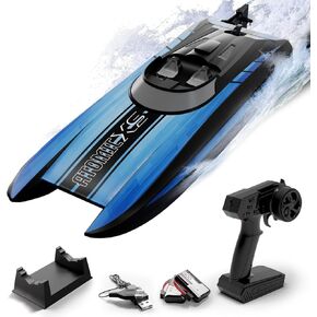 VOLANTXRC RC Boat for Adults, Remote Control Boats for Pools and Lakes,30+MPH AtomicXS High Speed Toy Boat Gifts with 2 Batteries & Reverse Function (795-5 Green) in Kuwait