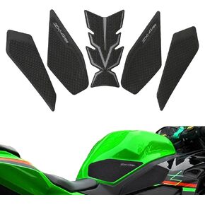 لـ 2023 2024 ZX4R ZX-4RR وسادات جانبية للجر للدراجات النارية الجديدة لخزان الوقود ووسادة جانبية للجر ووسادة للركبة ملصق حماية متوافق مع ملحقات ZX4R ZX-4RR 2025 2026 (رمادي) in Kuwait