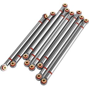 8pcs Aluminum Alloy Link Rod 313mm Wheelbase Chassis Linkage for 1/10 Axial SCX10 RC Car Crawler Upgrade Parts in Saudi Arabia