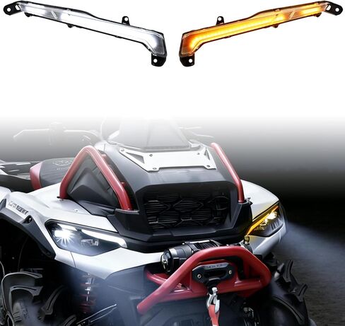 SAUTVS LED Front Marker Lights for Can-Am Outlander 1000R MAX 2025 2026, LED Signature Marker DRL Turn Signal Light Front Fascia Bumper Accent Auxiliary Lamp Accessories, Replace #710009356, 710009355 in Kuwait