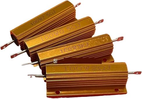 Aluminum Power Metal Shell Case Wirewound Resistor RX24 100W 0.01~100K 0.05 0.1 0.5 1 2 4 6 8 10 20 100 150 200 500 1K 10K ohm(62R) in Kuwait