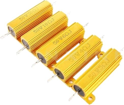 1 قطعة 50 واط RX24 الألومنيوم الطاقة معدن شل حالة Wirewound المقاوم 0.1R 0.2R 20R 22R 0.5R 1K 2K 5K 10R 6.8R 50R 1K 5K 10K أوم (18R) in Kuwait