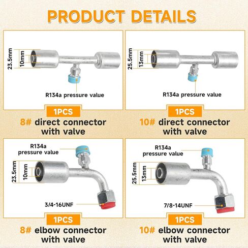 26PCS 9.5ft Air Conditioning Hose and Fitting Kit 9.5ft Air Conditioning Hose and Fitting Kit Includes 9.5ft #6#8#10 AC Hoses and #6#8#10 AC Fittings and Pipe Cutter in Kuwait