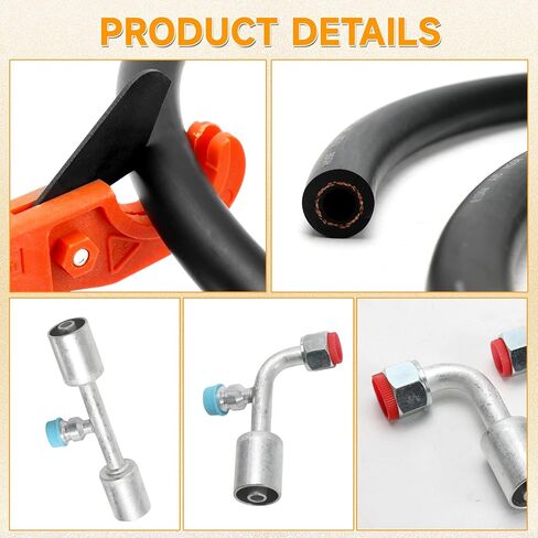26PCS 9.5ft Air Conditioning Hose and Fitting Kit 9.5ft Air Conditioning Hose and Fitting Kit Includes 9.5ft #6#8#10 AC Hoses and #6#8#10 AC Fittings and Pipe Cutter in Kuwait
