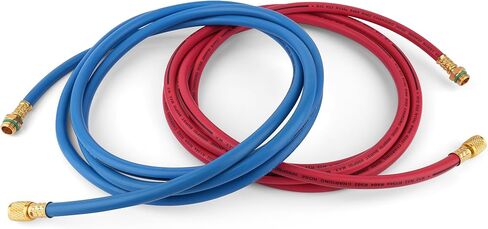 34722 Replacement 9' Long Red and Blue R-134a Enviro-Guard Hose Set for 34788, 34288, and 34134Z RRR Machines in Kuwait