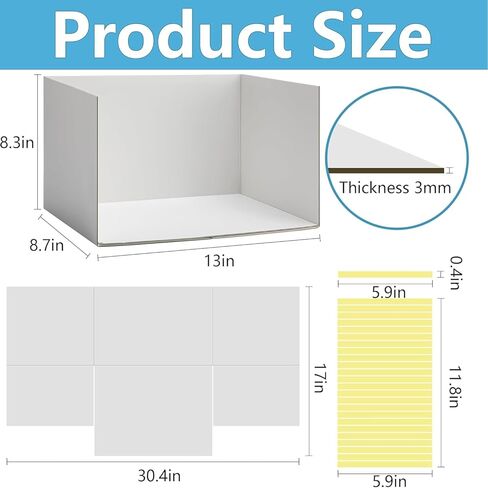 2 Pack Lengthen Cardboard Diorama Kit, 13 x 8.7 x 8.3 Inch Diorama Box for Display, Diorama Project Supplies Display Case with Double Sided Tapes for DIY Crafts Toys in Kuwait